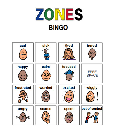 Screenshot of Zones Bingo Board
